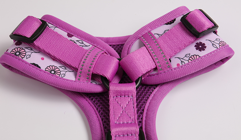 OKEYPETS Multi-Design Komfort Neopren gepolsterte Anti-Zug-Hundegeschirre Wendbares Neopren-Hundegeschirr 12