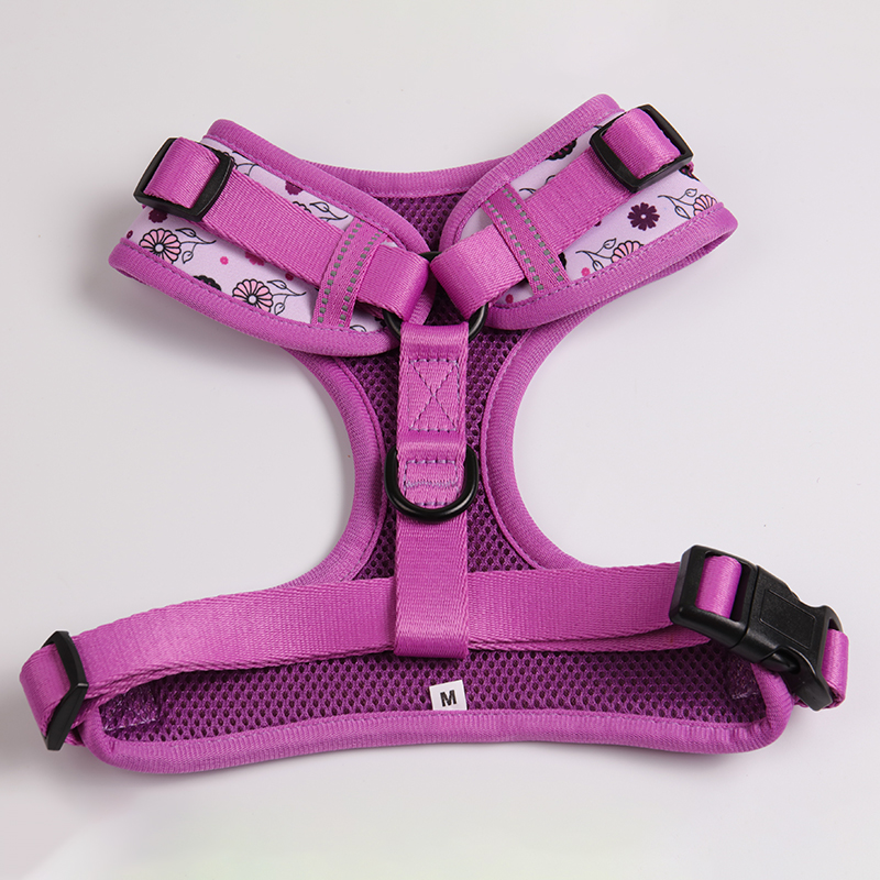 OKEYPETS Multi-Design Komfort Neopren gepolsterte Anti-Zug-Hundegeschirre Wendbares Neopren-Hundegeschirr 9