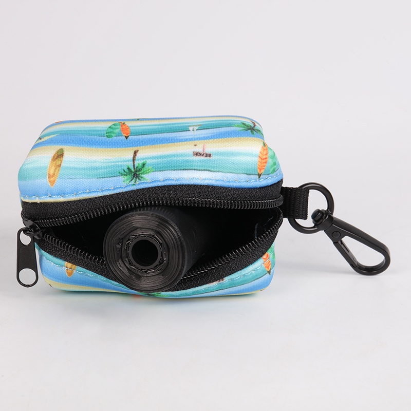 OKEYPETS - Distributeur de sacs à déjections canines OKEYPETS, solide et durable, pochette zippée en néoprène, sacs à déjections dégradables pour chien 19