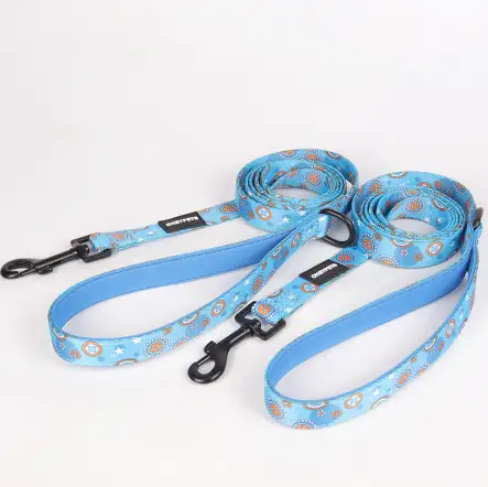 OKEYPETS - OKEYPETS Holdbar Polyester Webbing Blød Bekvem Privat Etiket Kraftig Neopren Hundesnor Kæledyrssnor 1