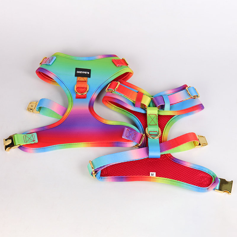 OKEYPETS Acessórios para Animais de Estimação Coleira Peitoral de Luxo Reforçada e Ecológica para Cães, Sem Alça 9