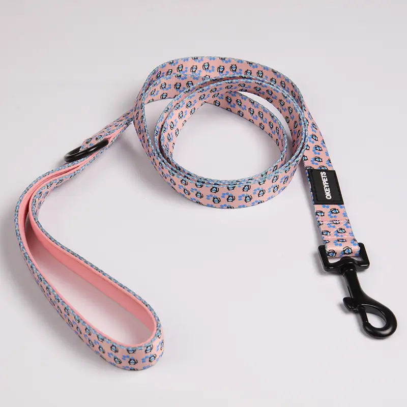 OKEYPETS - OKEYPETS Hurtownia Stylowa Mała Regulowana Wytrzymała Rozwijana Mocna Luksusowa Designerska Smycz dla Psa Smycz dla Zwierząt 1