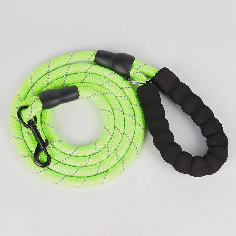 OKEYPETS - OKEYPETS Egyedi futópóráz Állatoknak, nagy teherbírású karabínerrel, fényvisszaverő kötéllel, fonott nejlon kutyapóráz, kutyapóráz 1