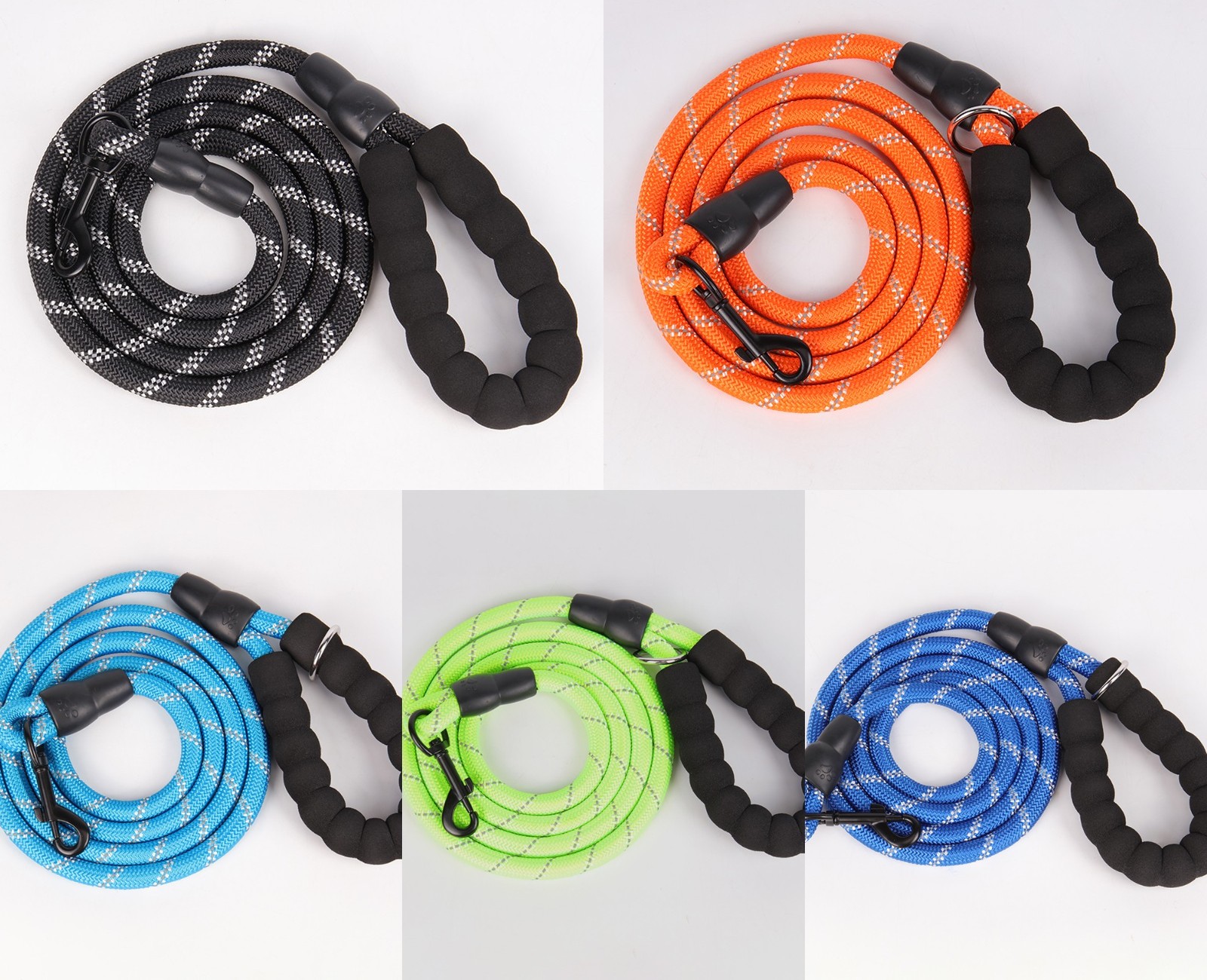OKEYPETS - Laisse de course personnalisée OKEYPETS pour animaux de compagnie, mousqueton robuste, corde réfléchissante en nylon tressé. 13