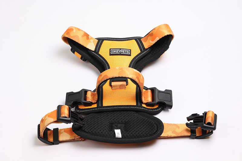 OKEYPETS - Harnais personnalisé pour chien d'assistance, anti-traction, réfléchissant, avec sangles sublimées. 9
