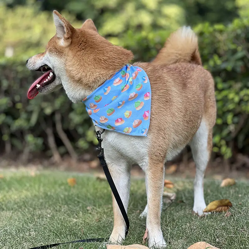 OKEYPETS - OKEYPETS Foulard uni coloré pour animaux de compagnie, bandana en tissu doux et luxueux pour chien 1