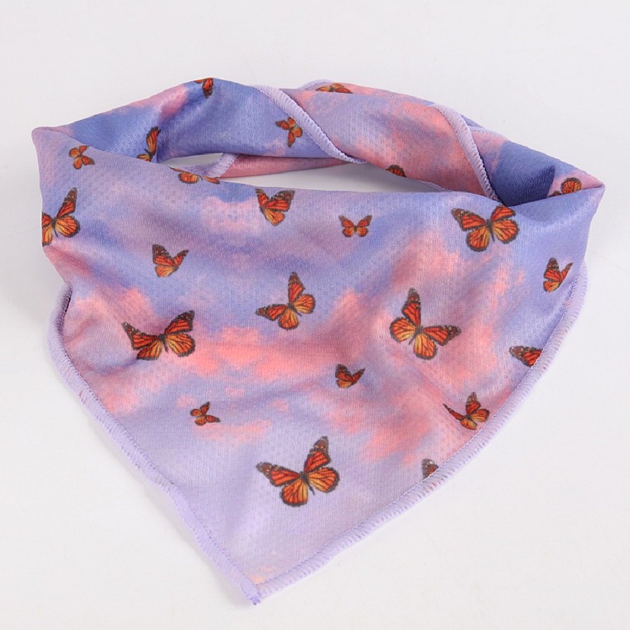 OKEYPETS - OKEYPETS Bandana Triantáin Saincheaptha Bog Poileistear 100% do Mhadraí atá Cairdiúil don Chraiceann Bandana Peataí Plain 11