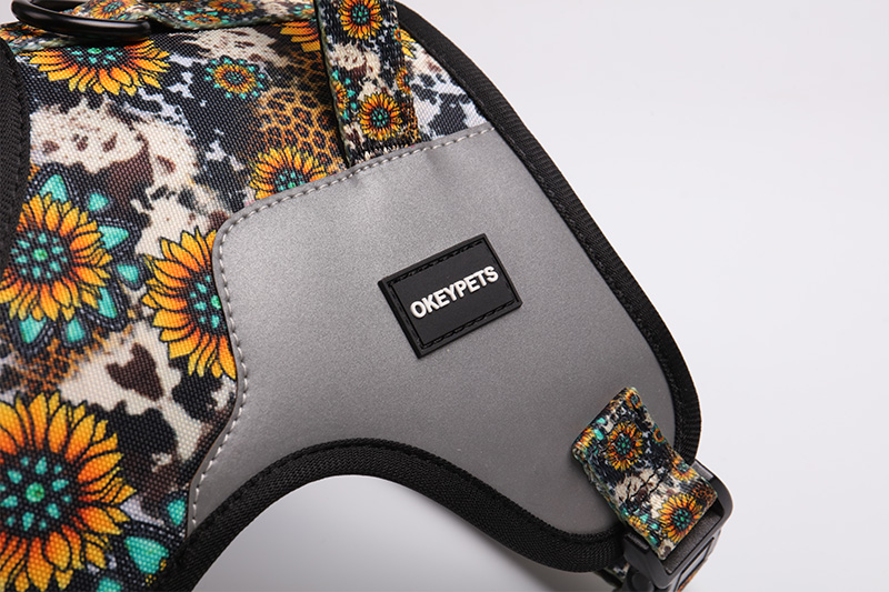 OKEYPETS - Harnais pour chien CustomSoft Mesh anti-traction, harnais en tissu Oxford, harnais réfléchissant pour chien 12