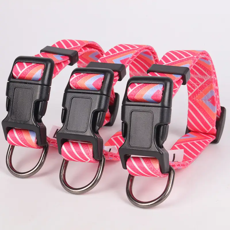 OKEYPETS - Collier pour chien OKEYPETS avec logo personnalisé, boucle à dégagement rapide et anneaux en D robustes, souple et durable. Personnalisation possible. Tous les produits. 1