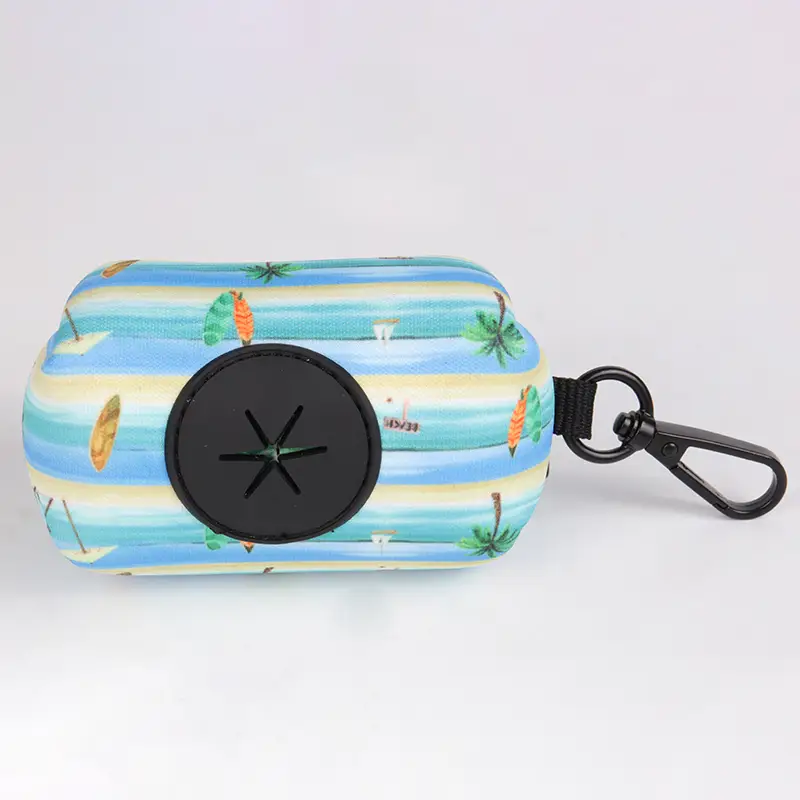 OKEYPETS - OKEYPETS OEM Pemegang Beg Sisa Anjing Dispenser Beg Najis Anjing Neoprena Berzip Mesra Alam Pemegang Beg Najis Anjing 1