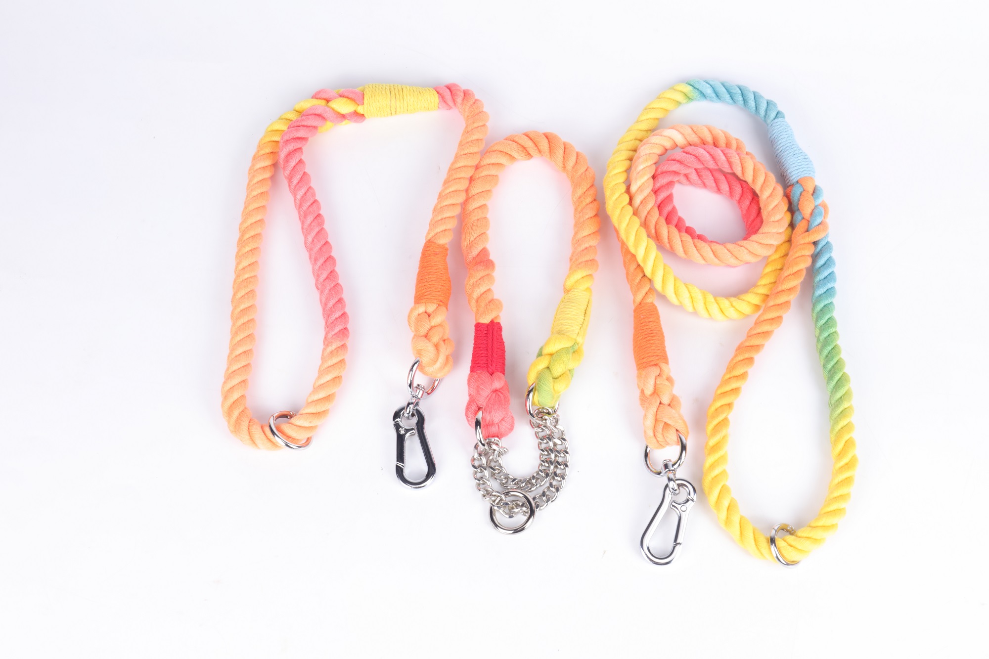OKEYPETS - OKEYPETS Versenyképes Árú Többfunkciós, Többszínű, Puha Logós, Egyedi Pamut Póráz Kötél Kutyanyakörv Kutyakötél Póráz 16