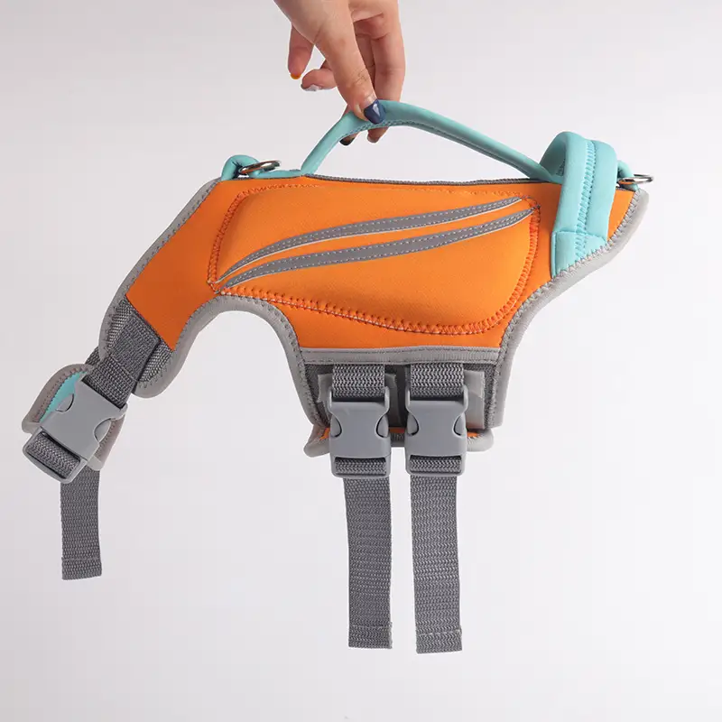 Vest Pengapungan Tersuai OKEYPETS Jaket Penyelamat Anjing Renang Reflektif Abah-abah Haiwan Peliharaan 1