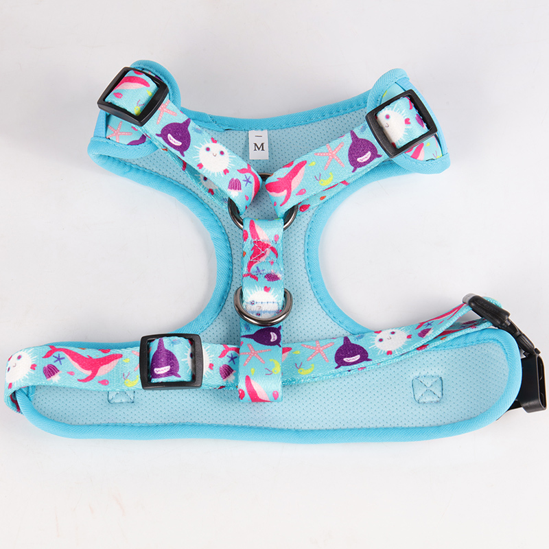 OKEYPETS - OKEYPETS Vestă din neopren, moale, respirabilă, căptușită, la modă, fără tragere, ham sport pentru câini, ham pentru animale de companie 10