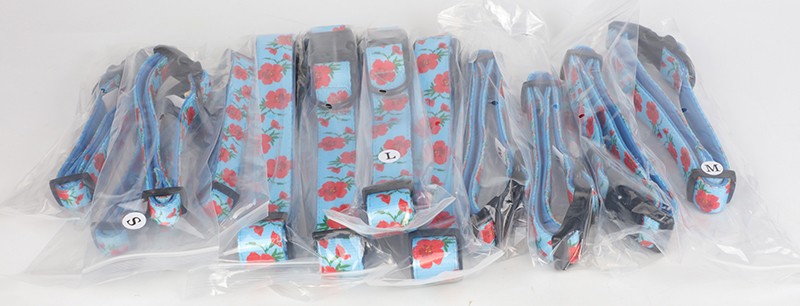 OKEYPETS Veľkoobchodný vzorový dizajn na mieru Mäkký bezpečnostný neoprénový polstrovaný nastaviteľný obojok pre psov s retiazkou 9