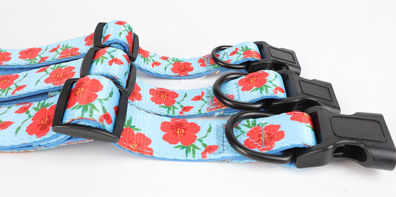 OKEYPETS Veľkoobchodný vzorový dizajn na mieru Mäkký bezpečnostný neoprénový polstrovaný nastaviteľný obojok pre psov s retiazkou 11