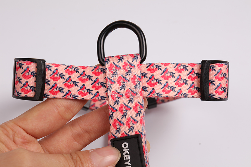 OKEYPETS - Harnais-sac à dos pour chien ajustable et anti-traction, en sangle polyester, personnalisable et résistant. 9