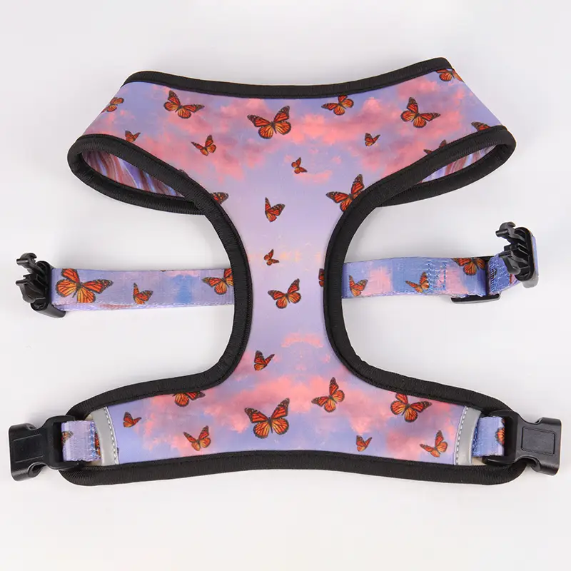 OKEYPETS – OKEYPETS Haustierprodukte: Welpen-Sommer-Sportweste für draußen, individuelles Musterdesign, atmungsaktives Hundegeschirr ohne Zug, gepolstertes Neopren-Hundegeschirr 1