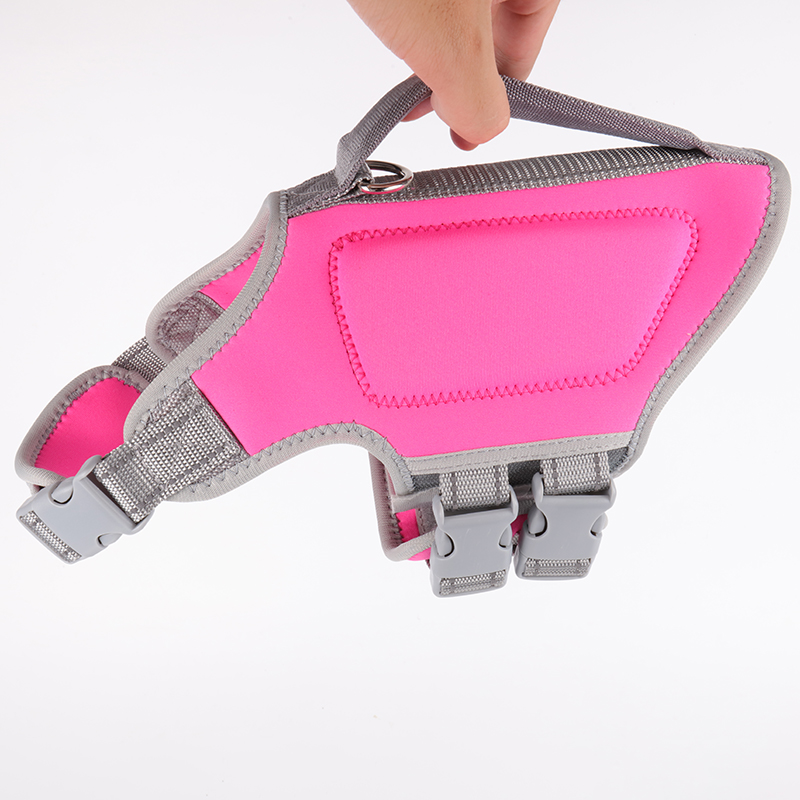 OKEYPETS - OKEYPETS Durable Dog Lifesaver Designs Quick-Release Buckles Waterpoof Safety Neoprene Pets Dog Life Jackets Pet Harness 10