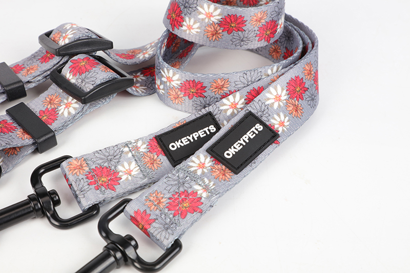 OKEYPETS - OKEYPETS Ceinture de sécurité auto pour chien Design tendance Taille standard Laisse robuste en sangle pour chien Tous les produits 10