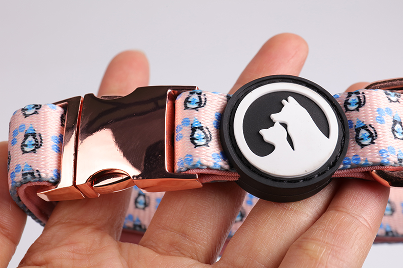 OKEYPETS - OKEYPETS Custom Reversible Quick Release D ring Soft Neoprene Padded Dog Doggy Collar Neoprene Dog Collar 15