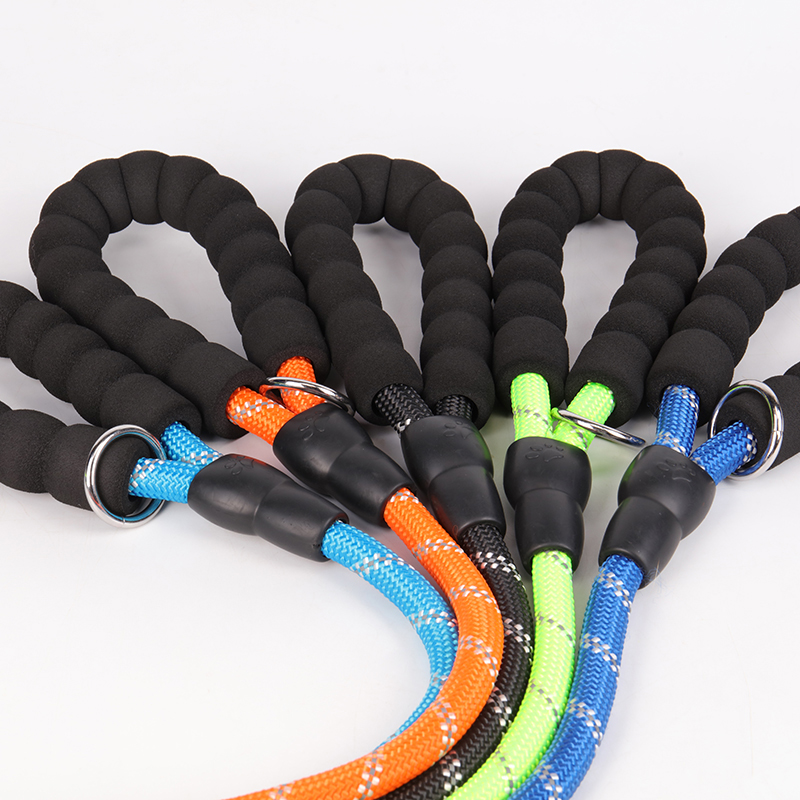 OKEYPETS - OKEYPETS Kisállat kültéri sportpóráz kiképzéshez, tartós fonott nejlon hegymászó fényvisszaverő kötéllel, kutyapóráz, kutyapóráz kötéllel 11