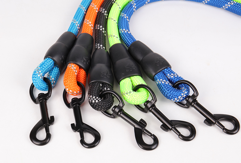 OKEYPETS - OKEYPETS Kisállat kültéri sportpóráz kiképzéshez, tartós fonott nejlon hegymászó fényvisszaverő kötéllel, kutyapóráz, kutyapóráz kötéllel 12