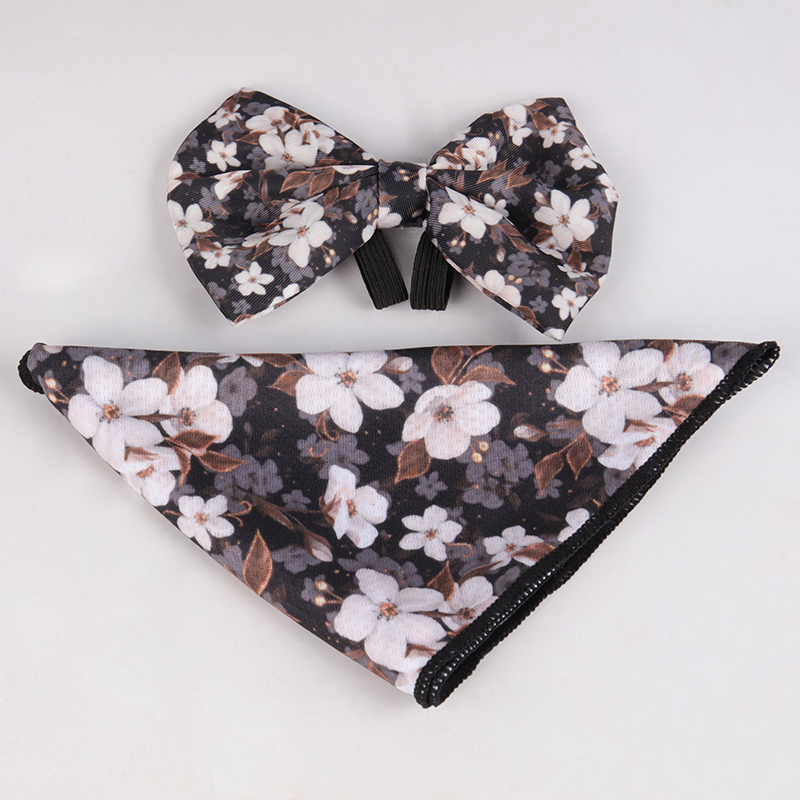 OKEYPETS Bandana pour chien avec nœud papillon et logo imprimé personnalisé, motif attrayant et design gratuit, accessoire pour animaux de compagnie 10