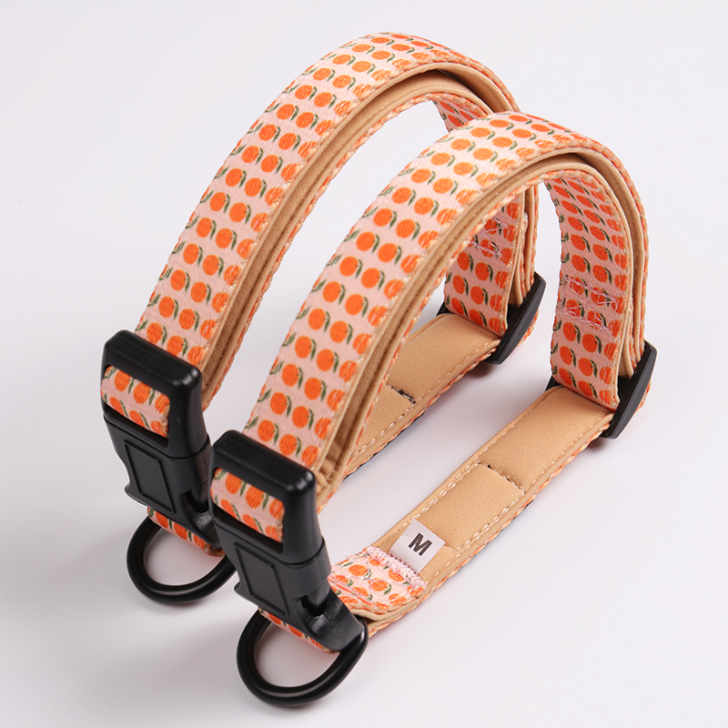 OKEYPETS - Neoprene Dog Collar Pattern Design Soft D-ring Quick Release Metal Buckle Pet Collar 10