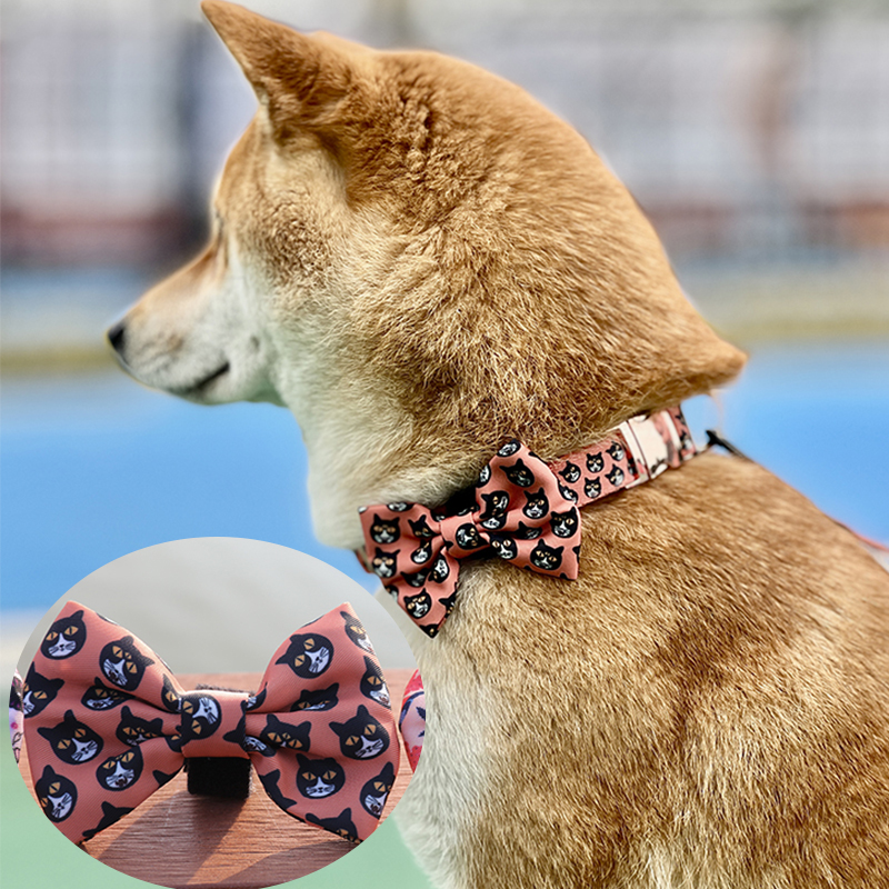 OKEYPETS Accessoires pour animaux de compagnie Nœud papillon imprimé en polyester pour chien de petite et moyenne taille, motif collier, accessoires pour animaux de compagnie 8
