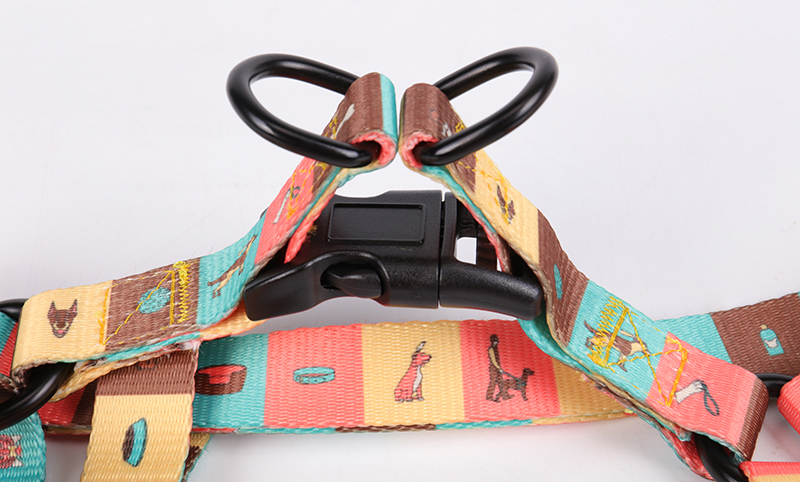 OKEYPETS - Harnais pour chien OKEYPETS Durabilité et résistance, sangle de harnais à dégagement rapide, sac à dos confortable et ajustable, harnais personnalisé en sangle polyester 12