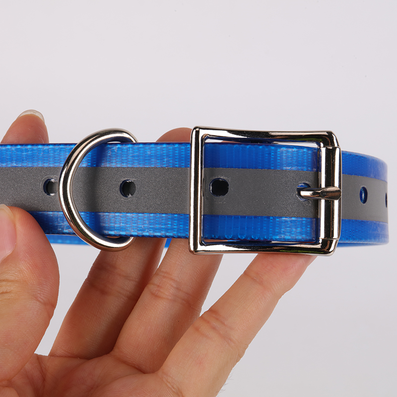 OKEYPETS - OKEYPETS Nouvelle laisse pour animaux de compagnie en sangle TPU souple réfléchissante avec revêtement en caoutchouc - Collier et laisse pour chien - Ensemble collier/harnais pour chien 12