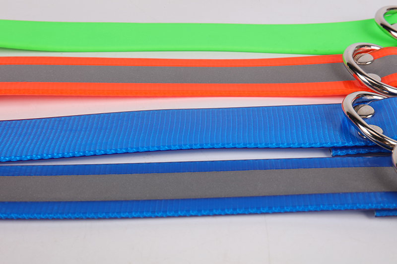 OKEYPETS - OKEYPETS Nouvelle laisse pour animaux de compagnie en sangle TPU souple réfléchissante avec revêtement en caoutchouc - Collier et laisse pour chien - Ensemble collier/harnais pour chien 13