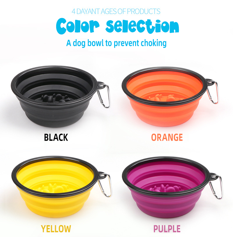 OKEYPETS - OKEYPETS gyártó kutyatál hordozható szilikon összecsukható kisállat lassú eledel tál kutyatál 15