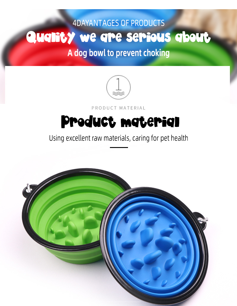 OKEYPETS - OKEYPETS gyártó kutyatál hordozható szilikon összecsukható kisállat lassú eledel tál kutyatál 10