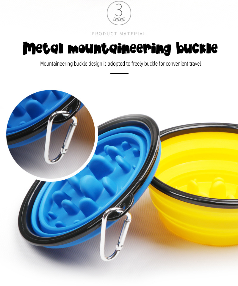 OKEYPETS - OKEYPETS gyártó kutyatál hordozható szilikon összecsukható kisállat lassú eledel tál kutyatál 12