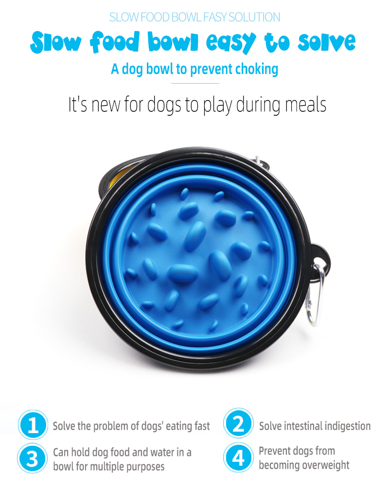 OKEYPETS - OKEYPETS gyártó kutyatál hordozható szilikon összecsukható kisállat lassú eledel tál kutyatál 9