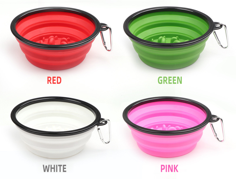 OKEYPETS - OKEYPETS gyártó kutyatál hordozható szilikon összecsukható kisállat lassú eledel tál kutyatál 16