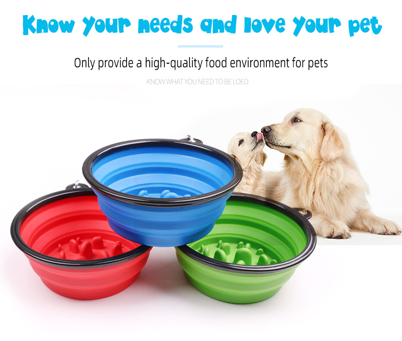 OKEYPETS - OKEYPETS gyártó kutyatál hordozható szilikon összecsukható kisállat lassú eledel tál kutyatál 14