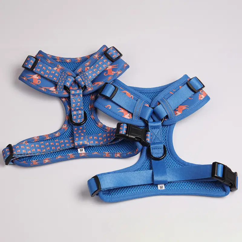 OKEYPETS - Colete acolchoado ajustável para cães OKEYPETS, ecológico, em poliéster, seguro e com estampa por sublimação, em neoprene. 1