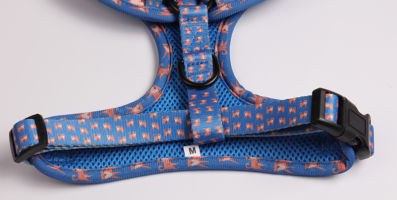 OKEYPETS - Colete acolchoado ajustável para cães OKEYPETS, ecológico, em poliéster, seguro e com estampa por sublimação, em neoprene. 12