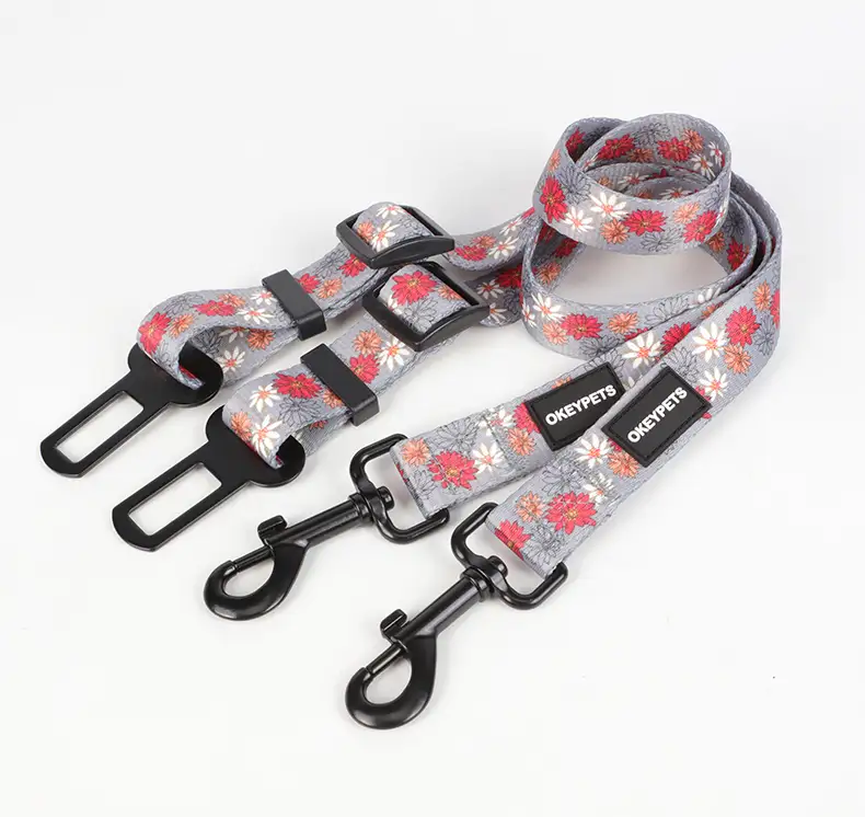 OKEYPETS - OKEYPETS Ceinture de sécurité auto pour chien Design tendance Taille standard Laisse robuste en sangle pour chien Tous les produits 1