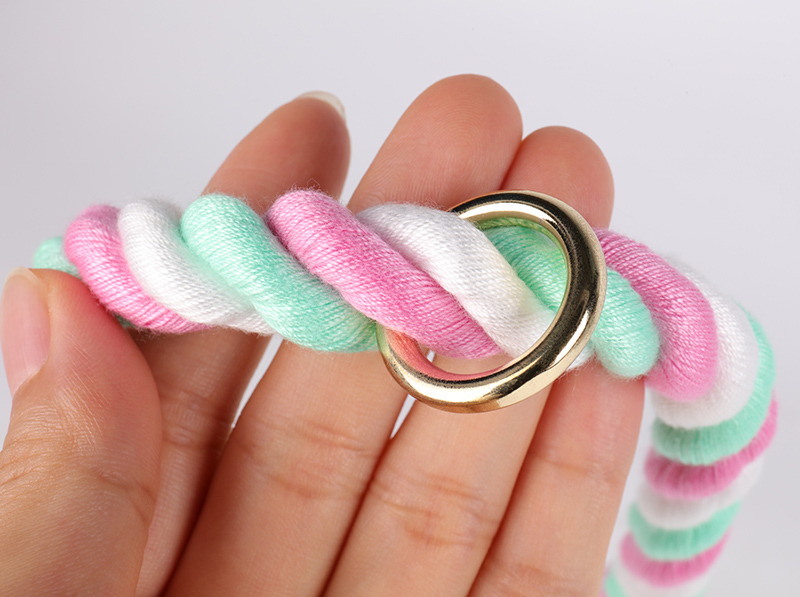 Laisse en corde de coton tressée, teinte naturelle et durable, personnalisée et teintée, pour l'entraînement à l'escalade et au dressage des chiens, vendue en gros. 11