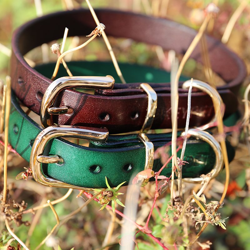 أوكي بيتس - أوكي بيتس، أطواق كلاب جلدية فاخرة بألوان مخصصة بالجملة، مع لوحة اسم منقوشة، مصنوعة من الجلد الطبيعي، أطواق كلاب من تصميم أشهر المصممين 9