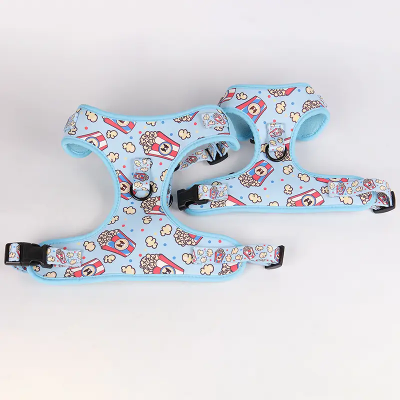 OKEYPETS - Ham personalizat pentru câini OKEYPETS, fabricat din neopren, respirabil, de siguranță, pentru exterior, fără tragere, rezistent 1