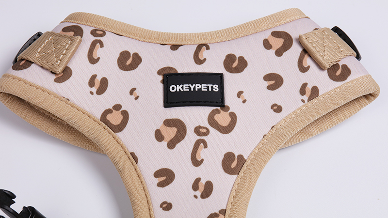 OKEYPETS Ensemble harnais et laisse pour chien personnalisé avec impression, collier et harnais réglables 16