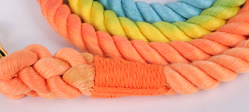 OKEYPETS - OKEYPETS Ombre Kényelmes Hegyi Futópóráz Párnázott Mászópóráz Pamut Kötél Kutyapóráz Kötél Póráz 11