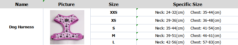 OKEYPETS Multi-Design Komfort Neopren gepolsterte Anti-Zug-Hundegeschirre Wendbares Neopren-Hundegeschirr 8