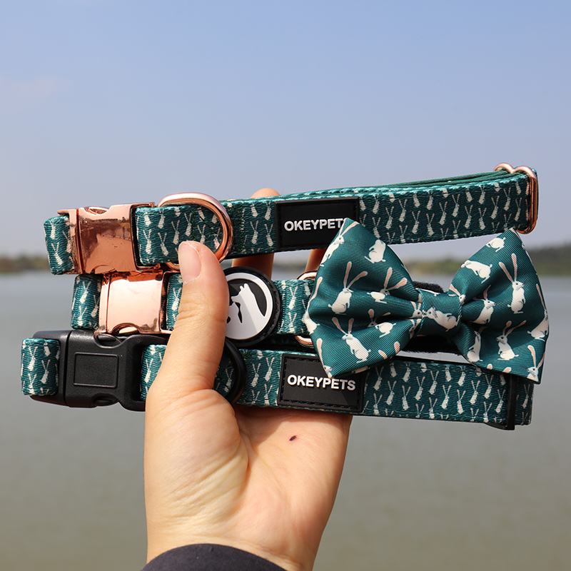 OKEYPETS - Dog Chain Collar Manufacturer Custom Designer Personalized Eco Friendly Sublimation Heavy Duty Luxury Dog Collar Neoprene Dog Collar 10