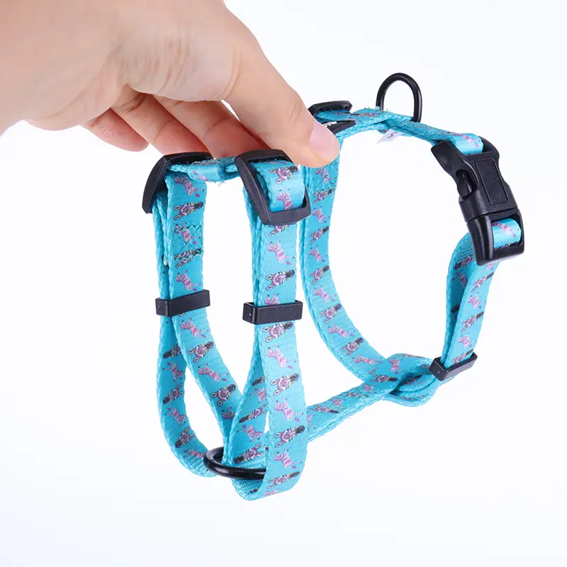 OKEYPETS - OKEYPETS Custom Fashion Pattern Soft Padded Adjustable Durable Designer Reversible Vest Chest Pet Dog Backpack Harness Polyester Webbing Harness 1