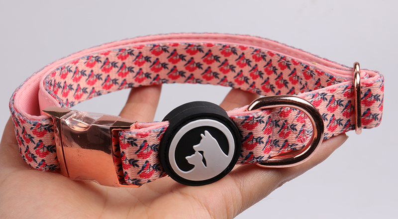 OKEYPETS - Fashionable Pet Collar Polyester Thick Webbing Design Adjustable Size Buckle Durable Dog Collar Neoprene Dog Collar 14